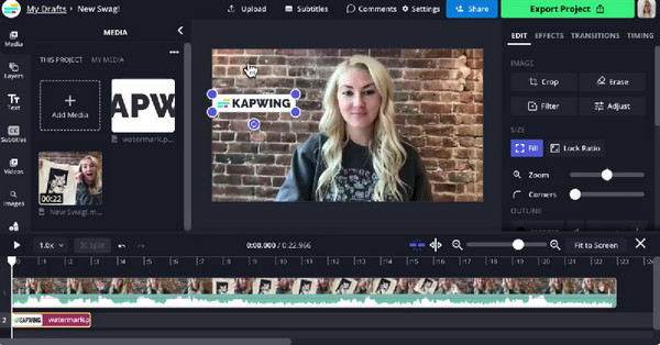 Kapwing Add Watermark to Video