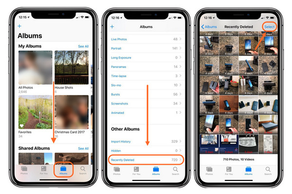 iPhone'da Son Silinen Videoları Kurtarma