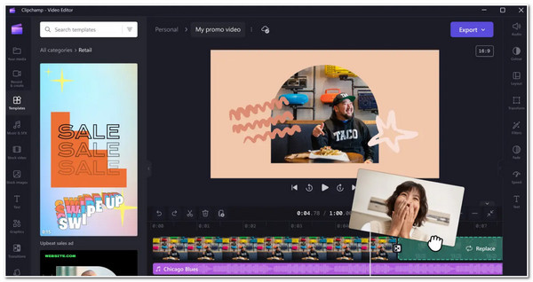 iMovie Alternatív Clipchamp