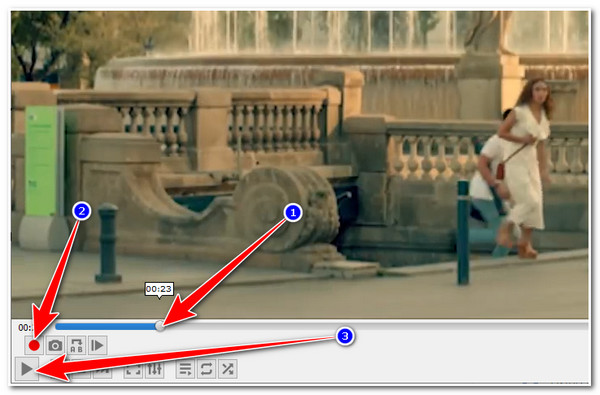 Potong Klip Video VLC Tick Record Button