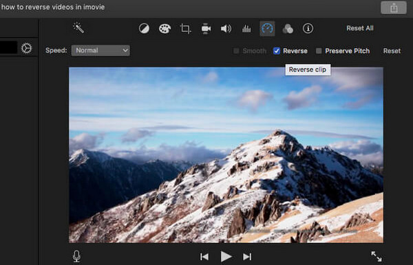 iMovie 反向視頻