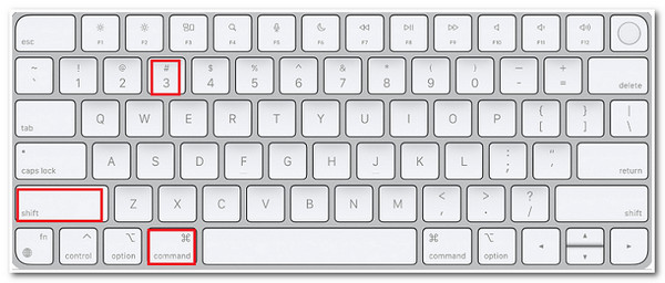 اختصار لقطة الشاشة لنظام التشغيل Mac باستخدام مفتاح Shift 3