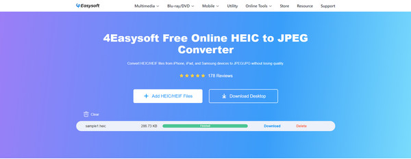 4Easysoft निःशुल्क ऑनलाइन HEIC से JPEG कनवर्टर