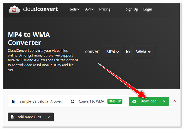 Conversie video în WMA CloudConvert Descărcați fișierul convertit