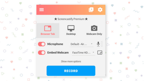 مسجل علامات التبويب Screencastify Chrome