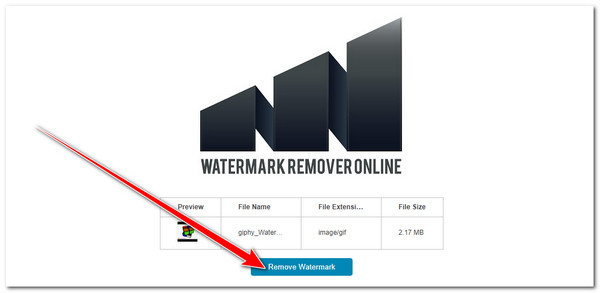 Watermark Remover Inițiază procesul de eliminare