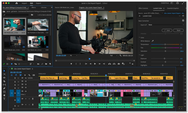 Interfață Adobe Premiere Pro