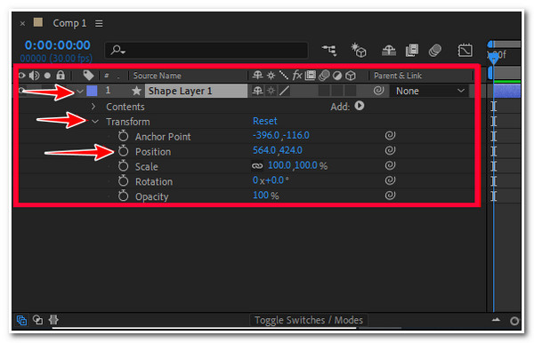 After Effect Keyframes Options