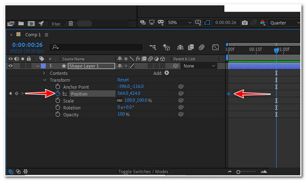 After Effects Add Keyframe