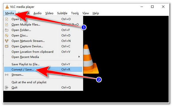 VLC 插入藍光 點選媒體 轉換 儲存