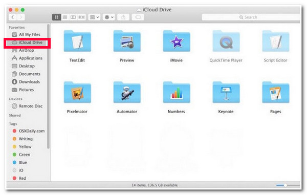 मैक पर iCloud ड्राइव तक पहुँचें