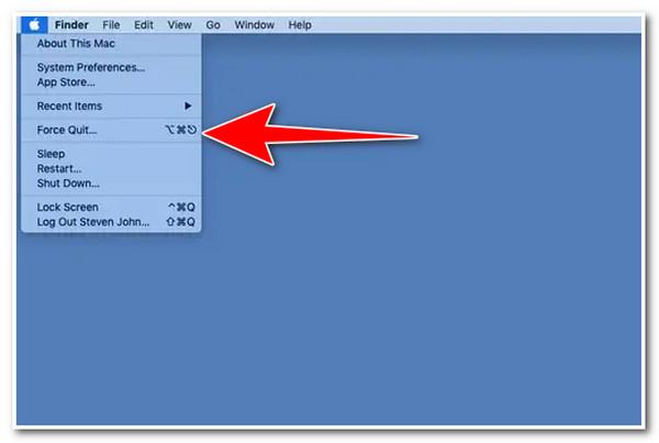 Apple Menu Force Quit App