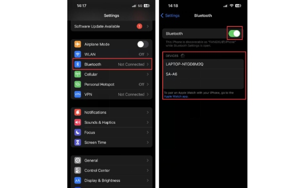 Kontrolní tlačítko Fix iPhone Alarm