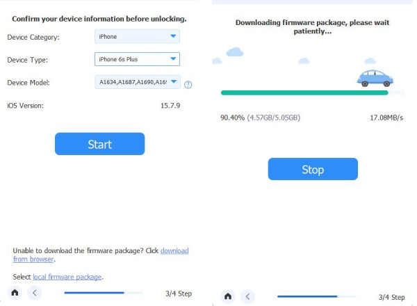 Confirme la información de su dispositivo