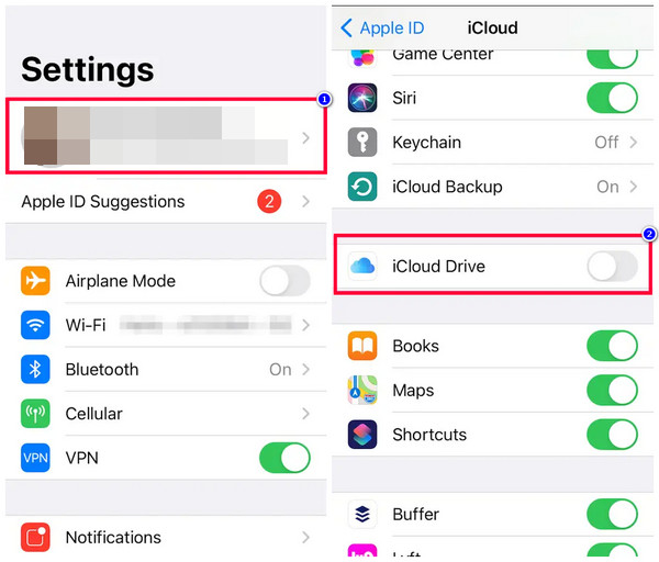 Povolte iCloud Drive na iPhonu