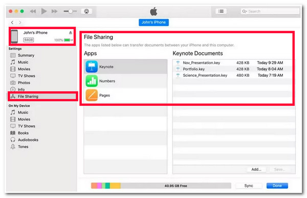 Transfer Files Through iTunes