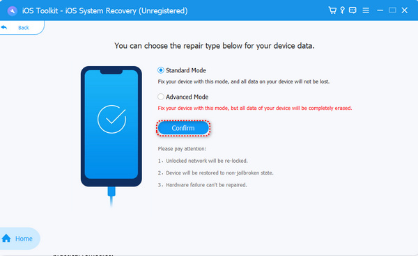 Zvolte Standardní režim 4Easysoft