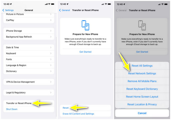 Reset Network Settings