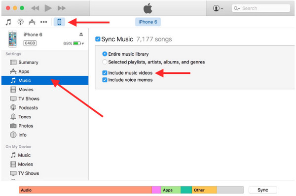 Pindahkan Memo Suara Melalui iTunes