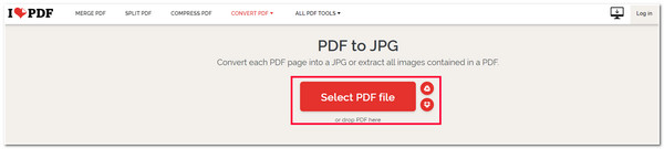 iLovePDF तक पहुंचें PDF आयात करें