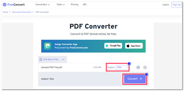 Selectați Format Faceți clic pe Convert