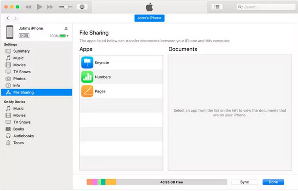 Transferir archivos con iTunes