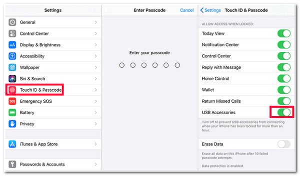 Disable Unlock USB Accessories Notification