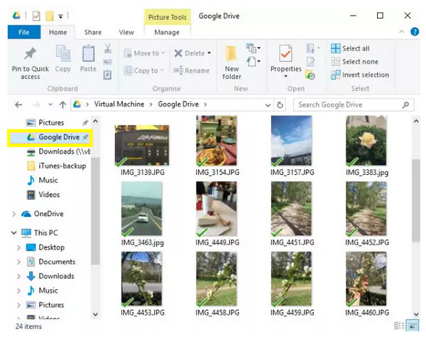 ถ่ายโอนรูปภาพด้วย Google Drive