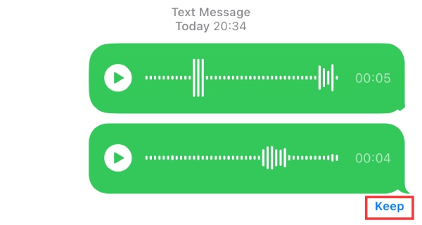 Enregistrer les messages vocaux envoyés sur iPhone