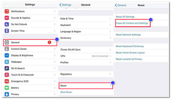 Cancella tutte le impostazioni del contenuto Nuovo iPhone