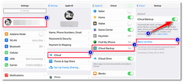 Copia de seguridad de iCloud Notas iPhone antiguo