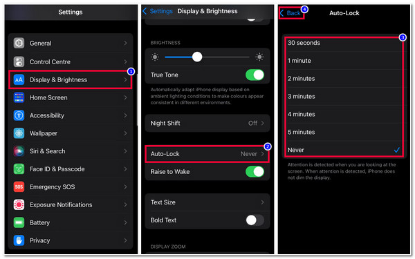 Διατηρήστε το iPhone Turn Through Auto Lock Settings