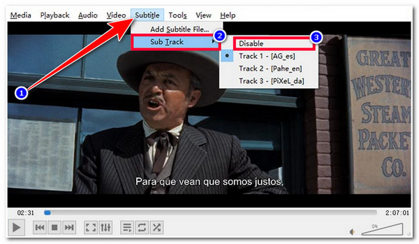 Eliminați subtitrarea folosind VLC