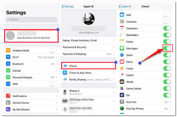 iCloud के माध्यम से संग्रहित करें