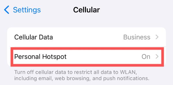 Cellular Data Settings