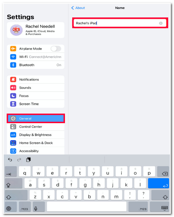 Change Airdrop Name iPad