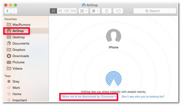 Enable Airdrop on Mac