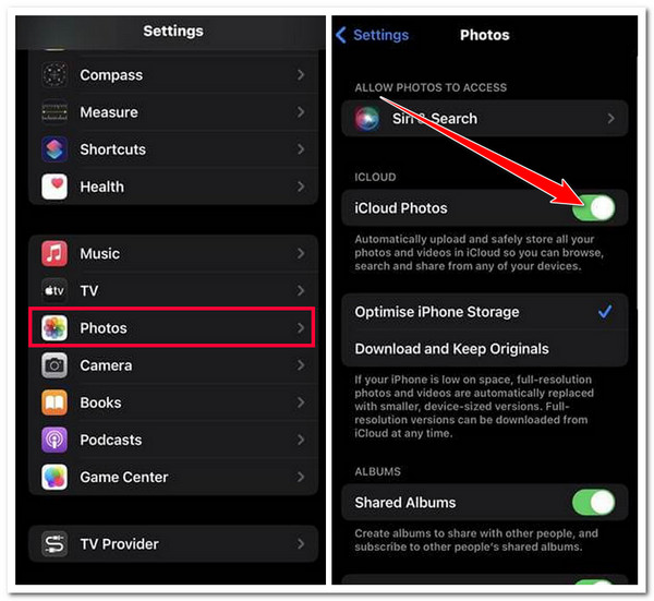 iCloud Fotoğraflarını Etkinleştir