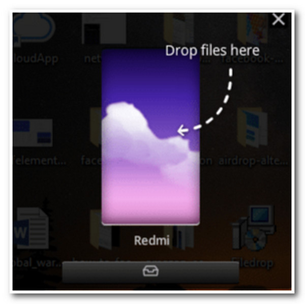 Interface de Filedrop