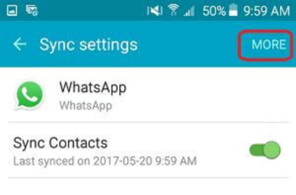 Đồng bộ hóa danh bạ WhatsApp