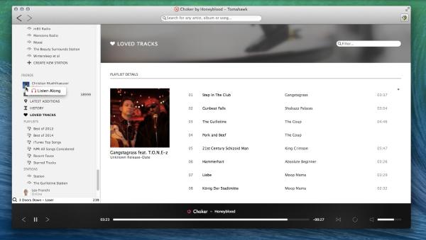 ทางเลือก iTunes Tomahawk