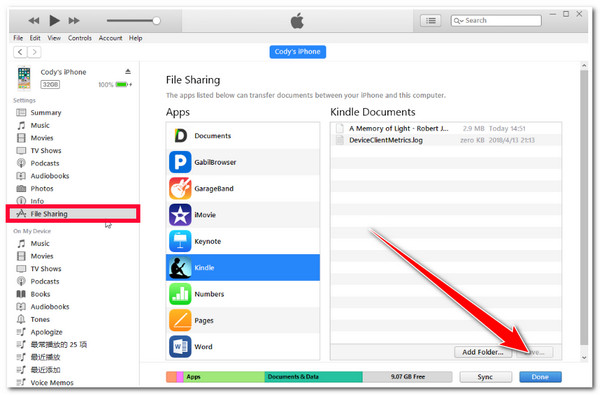 Transferir datos de Airdrop a Windows iTunes