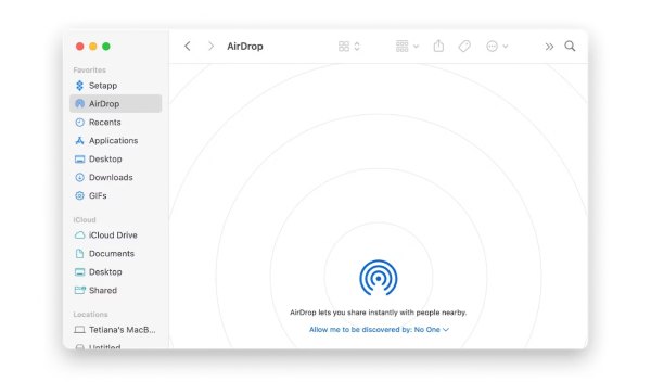 เปิดใช้งาน Airdrop บน Mac