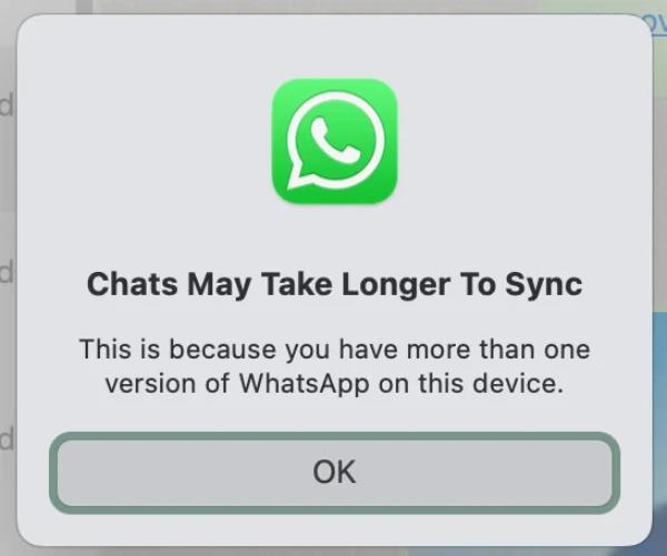 Problème de synchronisation WhatsApp