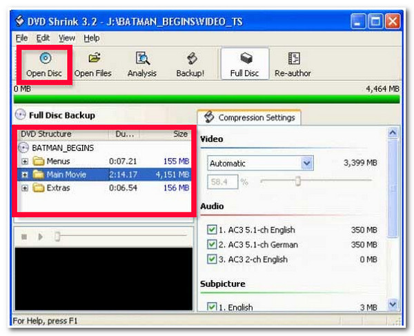 ดาวน์โหลดติดตั้ง DVD Shrink