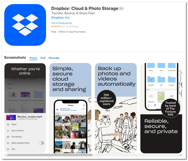 Transfert de photos Dropbox vers Google