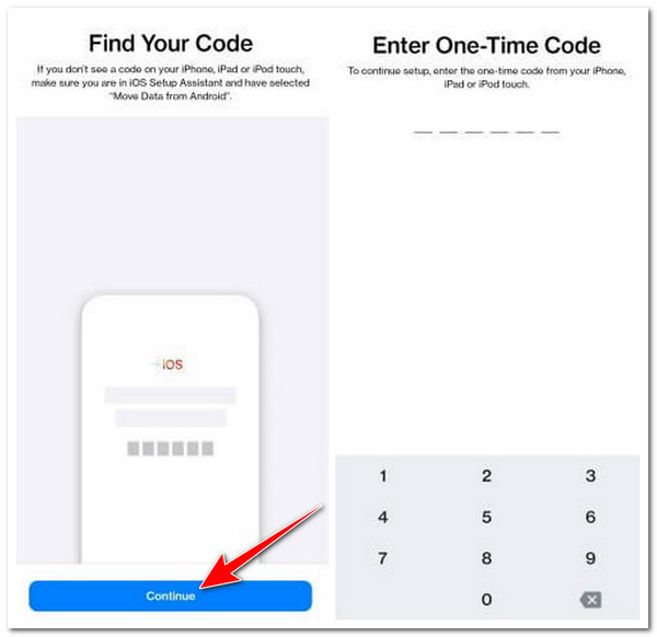 Enter One Time Code