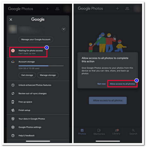 Provide Google Photos Access