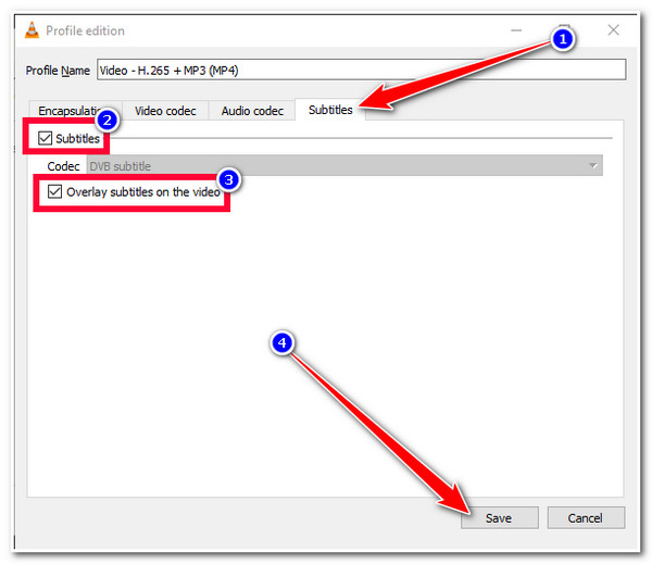 Select Enable Subtitles Options