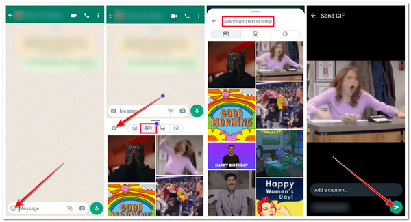 Android'de GIF gönder